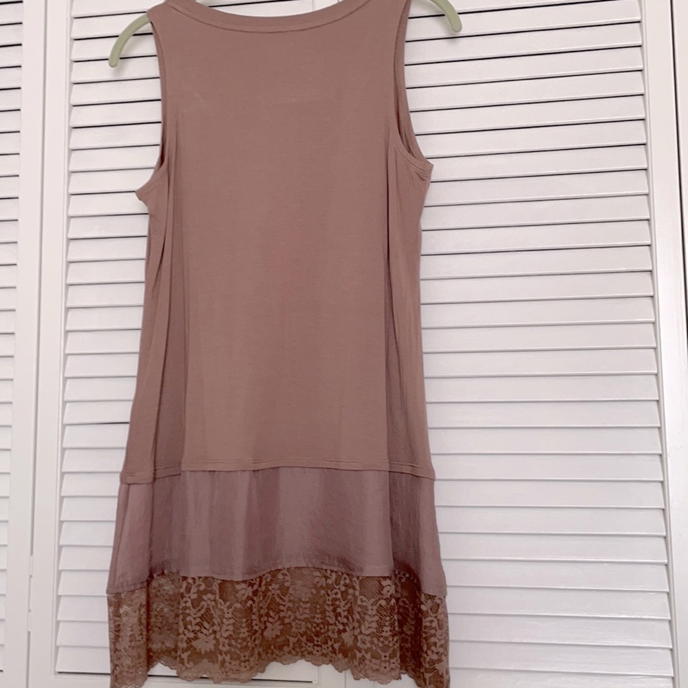 Logo layering tunic.